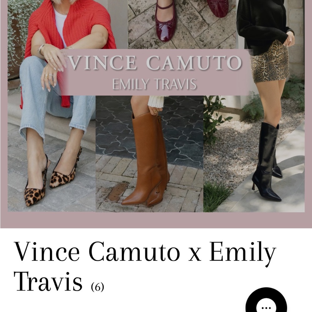 Vince Camuto X Emily Travis knee high boot EUC 9 wide calf - Picture 5 of 13